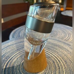 Glass Wine Aerator with Wooden Base